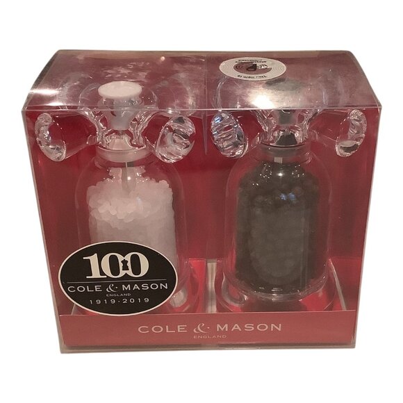 Cole & Mason Salt & Pepper Mill Set 100th Anniversary Edition Adjustable Grind - Picture 7 of 9